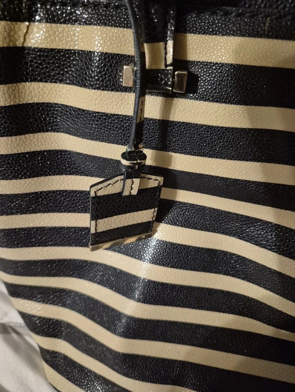 Kate Spade New York Navy and Cream Striped Tote Bag